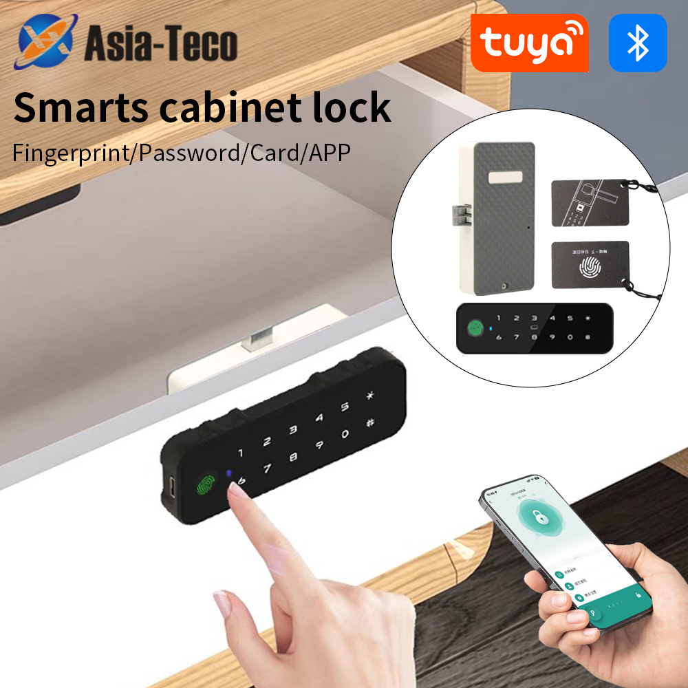 Furniture Hardware Supplies - Tuya 블루투스 스마트 우드 캐비닛 지문