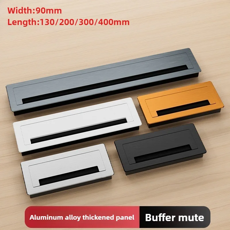 Furniture Hardware Outlet - 1개 알루미늄 합금 직사각형 책상 케이블