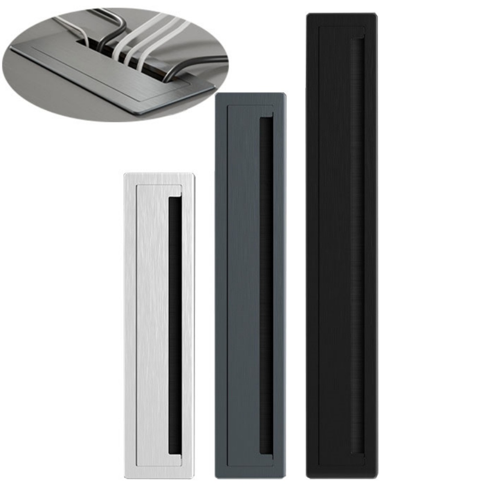 Furniture Hardware Outlet - 1PC 알루미늄 합금 직사각형 책상 케이블