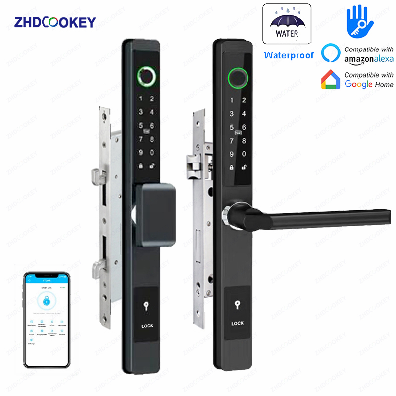 Furniture Sliding Door Hardware - ZHDCOOKEY 생체 인식 디지털 도어락 방수