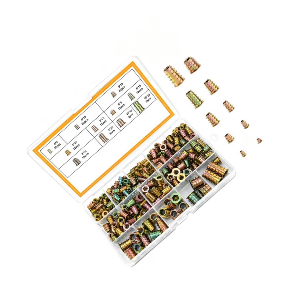230개입 아연 합금 나사산 삽입물 세트, 육각 렌치로 - Furniture Hardware Threaded Inserts 리뷰 및 가격