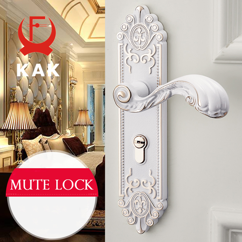 KAK 유럽 스타일 음소거 룸 도어 잠금 핸들, 패션  - Furniture Hardware Supplies 리뷰 및 가격
