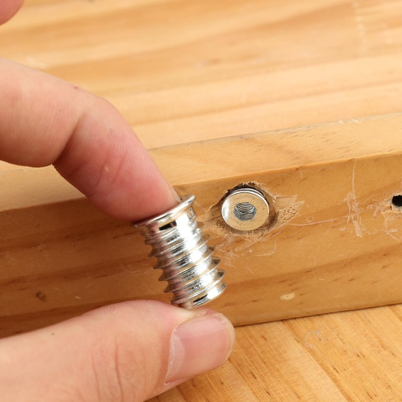 10/50x 나사산 인서트 목재 인서트 너트 탄소강 목 - Furniture Hardware Threaded Inserts 리뷰 및 가격
