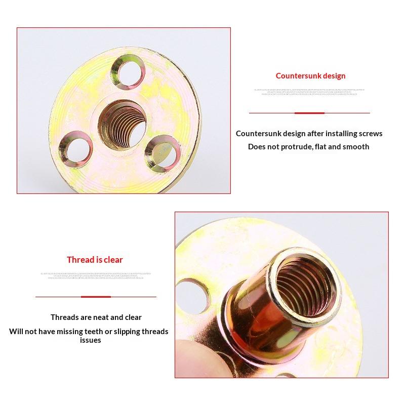 8/16개입 M6 M8 M10 브래드 홀 티 너트 탄소 - Furniture Hardware Threaded Inserts 리뷰 및 가격