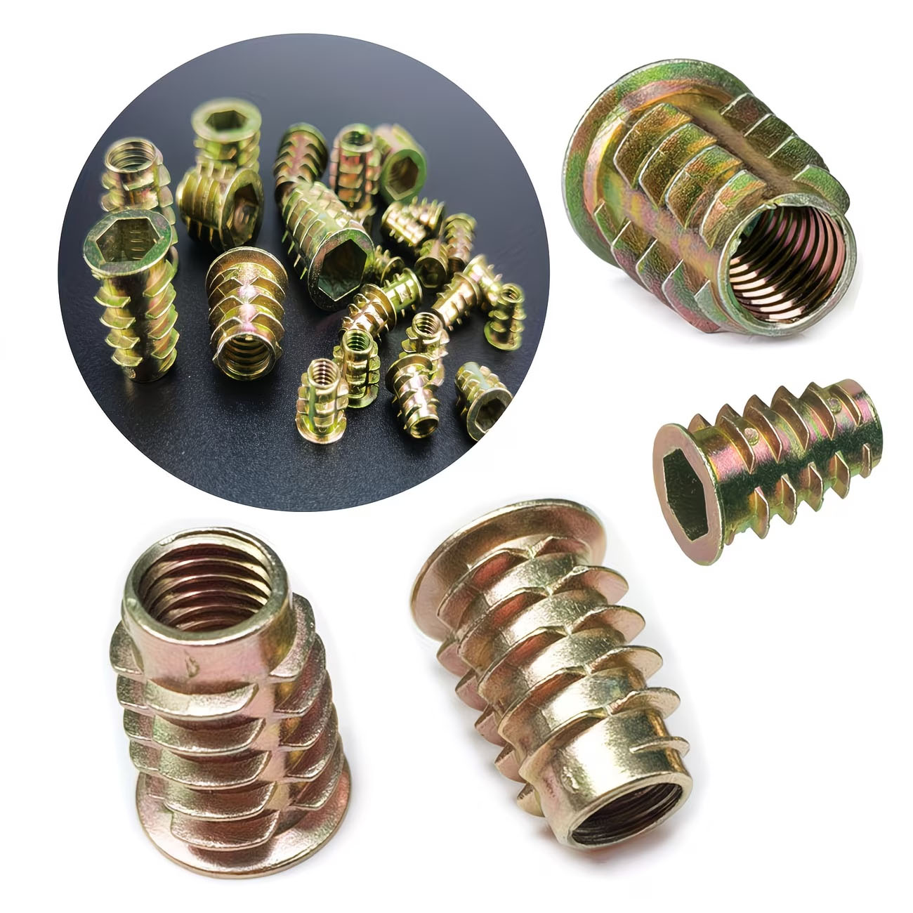 70개 나사산 인서트 너트 E-너트 키트 플러시 너트  - Furniture Hardware Threaded Inserts 리뷰 및 가격