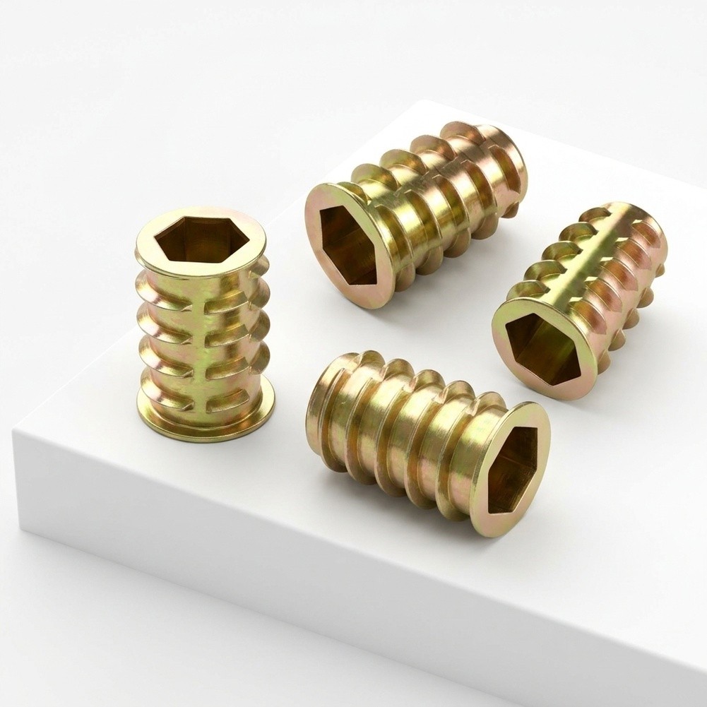 아연 합금 나사산 삽입형 부품 세트, 육각 렌치로 조립 - Furniture Hardware Threaded Inserts 리뷰 및 가격