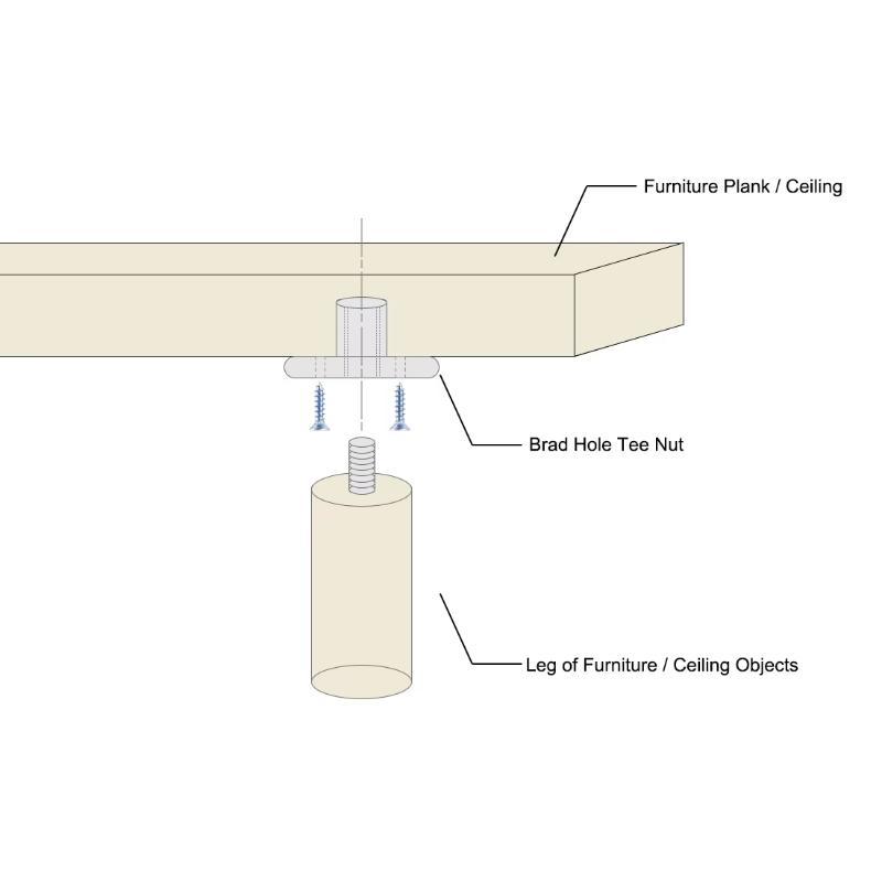 8/16개입 M6 M8 M10 브래드 홀 티 너트 탄소 - Furniture Hardware Threaded Inserts 리뷰 및 가격