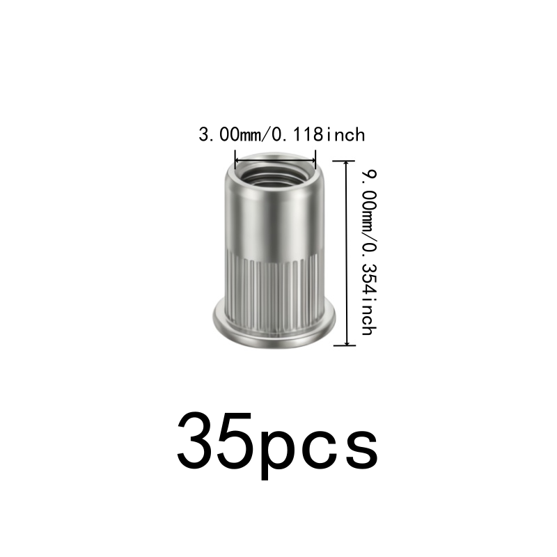 부식 방지 기능이 있는 M3 스레드 인서트 너트 35개 - Furniture Hardware Threaded Inserts 리뷰 및 가격